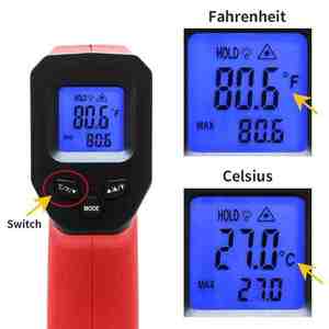 Nhiệt độ cao kỹ thuật số hồng ngoại LCD hiển thị nhiệt kế nhà bếp không tiếp xúc lò nhựa nấu ăn nhiệt độ cụ - Product Image 6