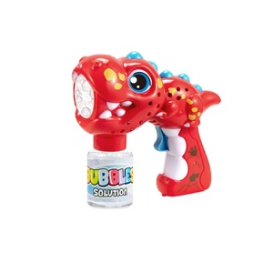 Pistolet à bulles dinosaure de dessin animé, automatique, avec lumières et <span class=keywords><strong>musique</strong></span>, cadeaux de fête d'été, vente en gros, plastique ABS, pour les enfants de 8 à 13 ans, Concord - Product Image 1