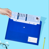 Enveloppe de taille A4, sac à lime à pression en plastique étanche pour l'école, sacs à documents transparents, porte-documents