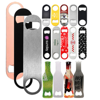 Échantillon gratuit ouvre-bouteille de vin porte-clés Logo personnalisé ouvre-bouteille Sublimation acier inoxydable métal plat ouvre-bouteille de bière