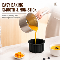 Moule à gâteau en silicone en forme de cœur, 4 pouces, 8 pouces, moule à gâteau antiadhésif, moule à pâtisserie de qualité alimentaire pour mousse, dessert, cheesecake