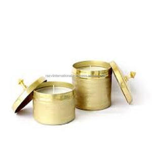 Soporte de lata de metal de cobre para velas Soporte de vela elegante y duradero - Product Image 3