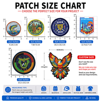 Écussons 3D brodés personnalisés en sergé tissé pour uniformes de scouts garçons et filles, avec logo en chenille thermocollant