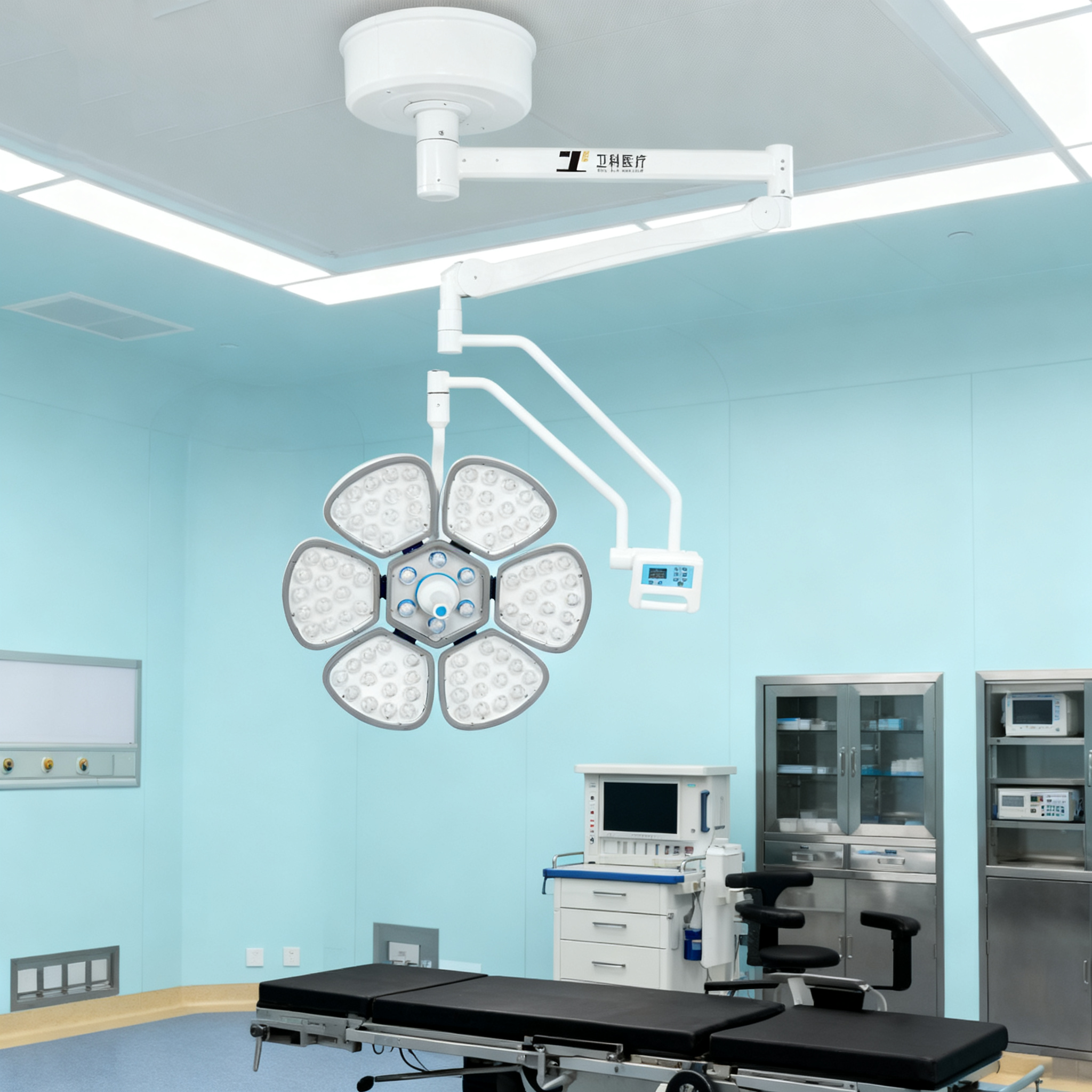 PET Hospital Operating Room Medical Ceiling Mounted LED Surgical Light for Sale