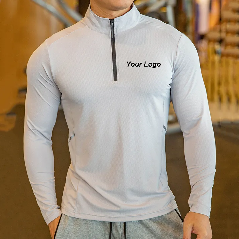 Mens Gym Compression Shirt Male Fitness Long Sleeves Running Clothes Homme Tshirt Jersey Sportswear Quick Dry Sweatshirt