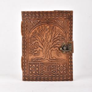 Carnet en cuir de chèvre TC Tree à prix raisonnable, style vintage, fait main, en vente par les exportateurs - Product Image 1