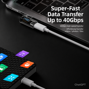 Adaptador USB Tipo C Macho <span class=keywords><strong>a</strong></span> Hembra <span class=keywords><strong>de</strong></span> 40 Gbps <span class=keywords><strong>a</strong></span> Precio <span class=keywords><strong>de</strong></span> Fábrica, Transmisión <span class=keywords><strong>de</strong></span> <span class=keywords><strong>Video</strong></span> 8K para <span class=keywords><strong>Google</strong></span> Pixel 9 Pro, iPhone y Samsung - Product Image 5