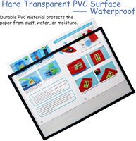 Porte-documents magnétique rigide en PVC 8,5''x11'' et format A4, fixation murale pour réfrigérateur, bureau, fenêtre