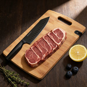 <span class=keywords><strong>Couteau</strong></span> Kiritsuke de 7 pouces <span class=keywords><strong>avec</strong></span> lame creuse et <span class=keywords><strong>planche</strong></span> à découper en bambou, ensemble <span class=keywords><strong>avec</strong></span> aiguiseur à couteaux - Product Image 3