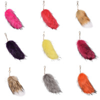 Porte-clés queue de renard artificielle 20 cm 2026, 9 couleurs, en fausse fourrure moelleuse, breloque de sac, pendentif pour sac à main ou clé de voiture, idéal pour l'anime et le cosplay
