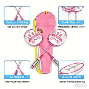 Raquette de <span class=keywords><strong>badminton</strong></span> JIELING 58 cm avec manche en bois et tige en ferroalliage, design mignon pour animaux de compagnie, pour tous les âges - Product Image 3