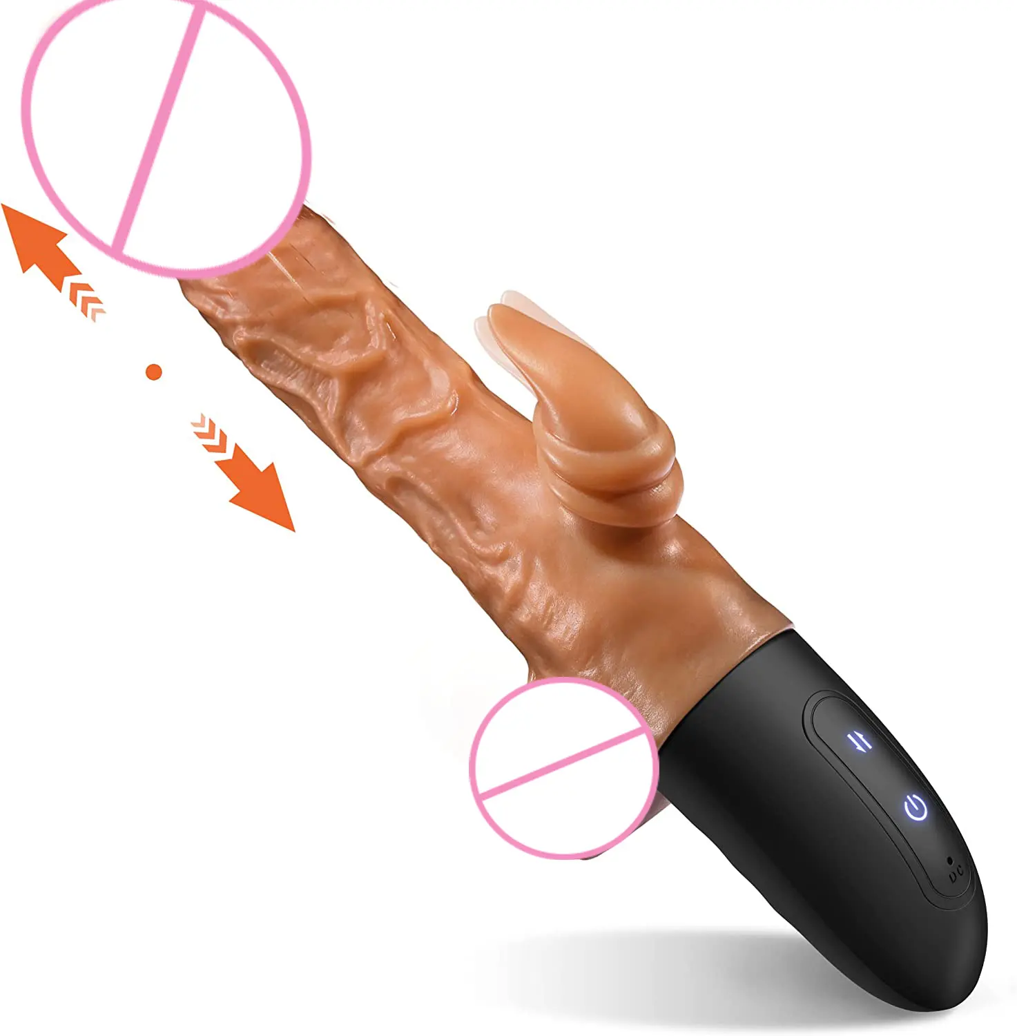 Vibrator Stimulator penggetar untuk wanita, Remote Control Dildo kerincing teleskopik realistis