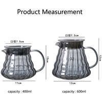 Juego de cafetera de vidrio ecológico de grado alimenticio moderno al por mayor para fabricantes, incluye filtro de papel, soporte de nogal y embudo de silicona