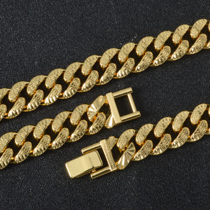Conjunto de Collar y Pulsera de Cadena Cubana Hiphop, Chapado en Oro de 18K, para Mujer - Product Image 5