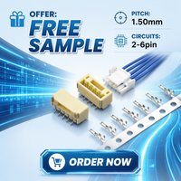 Connecteur fil-circuit imprimé pas de 1,5 mm, type SMT, à faible force d'insertion, alternative GH 1,5 mm pour carte de capteur de lumière LED