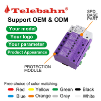 Parasurtenseur AC 275V/255V 100kA 3P+N TT/TN-S Dispositifs de protection contre les surtensions SPD