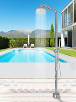 Colonne de douche en céramique brossée design avec double poignée et ensemble de douche latérale en acier inoxydable