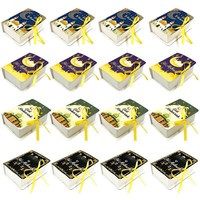 Eid Mubarak dur coffrets cadeaux livre Style chocolat boîte à bonbons islamique musulman fête faveur lune château papier boîtes d'emballage
