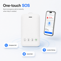 Tarjeta de Identificación Inteligente con Rastreador GPS 2G WiFi GLONASS, Rastreo en Tiempo Real, Botón SOS, Seguridad Personal, Compatible con APP y PC, Batería de Larga Duración