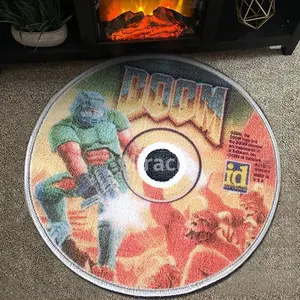 Âm nhạc lấy cảm hứng từ phim hoạt hình rug Sao người bán in Video Game CD Đen chơi thiết kế tùy chỉnh vòng tròn thảm DVD CD khu vực Thảm Bộ