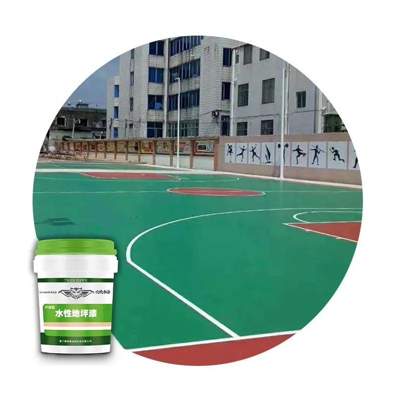Resina epoxi de goma, pintura sintética para suelo de cancha de baloncesto