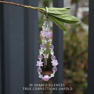 Papillon fleur cristal Girly Ins Style créatif accessoire sac porte-clés pendentif de grande valeur - Product Image 4