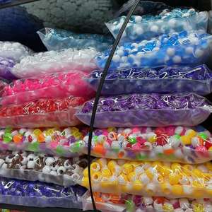 Échantillon gratuit macaron coloré cheveux fermoir baril <span class=keywords><strong>perles</strong></span> grand trou <span class=keywords><strong>perles</strong></span> cheveux accessoires couleur transparente décoration pour <span class=keywords><strong>tresses</strong></span> - Product Image 5