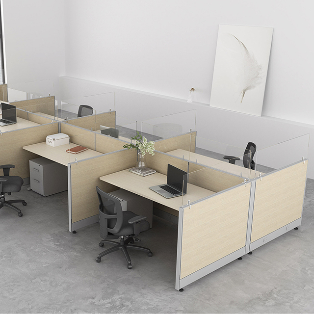 Modular Cubical WorkStation Desk for 2 4 6 8 Persons 4 Person Call Center Office Workstation Modular Office Furniture