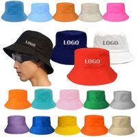 Topi Bucket Anak Warna Solid Katun Unisex Kasual Outdoor Pantai Pelindung Sinar Matahari Bernapas Lembut Nyaman Grosir