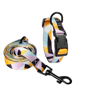 Collier et laisse pour chien en nylon solide réglable confortable de haute qualité PUPE Luxury Fashion pour chiens/chats, plusieurs couleurs - Product Image 1