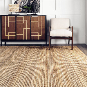 Alfombras Costeras Alfombra <span class=keywords><strong>De</strong></span> Balcon Canamo 2 Pies <span class=keywords><strong>Mimbre</strong></span> Marrones Sarga Redondas Acento Pequenas Delgadas Trapo - Product Image 4