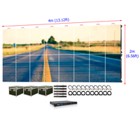 Écran LED d'extérieur 4m x 2m P3.91 pour location, IP65, en aluminium moulé sous pression, garantie 3 ans, haute luminosité, animation, éducation