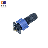 Bande de LED électrique circulaire 2-6pin fil IP67/IP68 M20 connecteur étanche à montage sur panneau pour Application de puissance Contact en cuivre