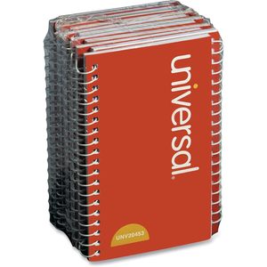 Universal Wirebound Memo <b>Book</b> Narrow Rule Orange Cover 50 5 X 3 Sheets 12/Pack Plastic Magnetic Loose <b>Leaf</b> for Office School Use - Product Image 2