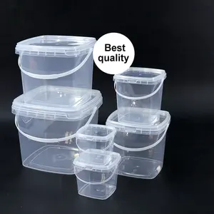 New Design Stackable Design Student Bento Customization Plastic Square Food Containers With Lids Disposable