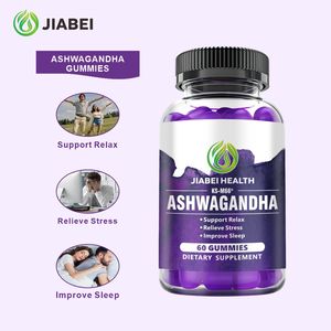 Suplemento de gomitas vitamínicas personalizado Ashwagandha Gummy Herb Suplemento para aliviar el estrés y mejorar la calidad del sueño Oem Gummies - Product Image 3