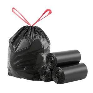 Custom Drawstring <b>Plastic</b> Garbage Bags Wholesale Household <b>Kitchen</b> Rubbish Handheld <b>Plastic</b> Trash Bags - Product Image 1