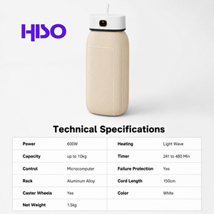 Foldable Portable Wardrobe Clothes <strong>Dryer</strong> Electric Light Wave Heating 600W 10-14.9kg Outdoor Timer 241 480 Min Home Family Dorm - Product Image 3