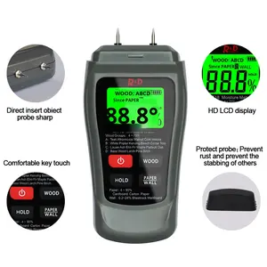 Testeur d'<span class=keywords><strong>humidité</strong></span> du bois de type aiguille MT18 2026 pour la <span class=keywords><strong>mesure</strong></span> de l'<span class=keywords><strong>humidité</strong></span> du bois, du carton, des sols et des murs - Product Image 1