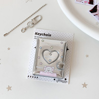 Pendentif mini sac à dos ajouré en PVC, porte-cartes pour photos et cartes de groupes Kpop, porte-clés