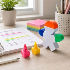 Custom Logo Human Shaped Highlighter <b>Pen</b> <b>Multi</b> <b>Color</b> Office Stationery Gift for Trade Show Giveaways - Product Image 6