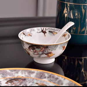 Ensemble de vaisselle de luxe en porcelaine fine pour 12 personnes – Assiettes en céramique de Chine pour la vente en gros - Product Image 4