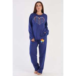 Ensemble de pyjama pour femmes XXL 2-Yard à col rond et manches longues avec poche ovale - Product Image 4