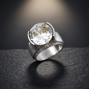 Art Palace - Bague élégante et simple en argent 925 avec pierre précieuse en zircone cubique - Product Image 1