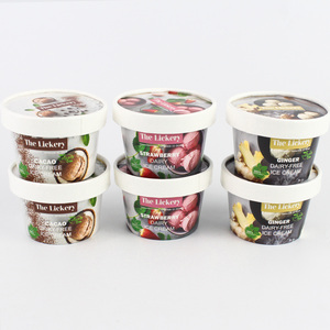 Environmental protection Disposable Custom <strong>Mini</strong> Packaging Yogurt Frozen Sundae Gelato Container Ice Cream <strong>Paper</strong> <strong>Cups</strong> with Lids - Product Image 2