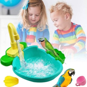 Bañera automática con grifo <span class=keywords><strong>para</strong></span> aves, bañera de baño automática <span class=keywords><strong>para</strong></span> loros, alimentador de aves, cuenco - Product Image 5