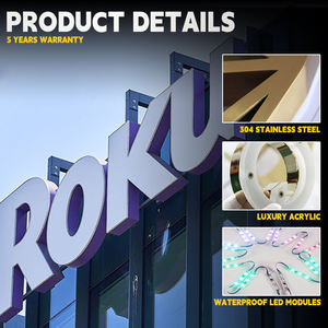 Enseigne lumineuse LED personnalisée pour extérieur, logo de toit, lettres en relief LED, signalétique étanche pour immeubles de grande hauteur et <span class=keywords><strong>gratte</strong></span>-<span class=keywords><strong>ciel</strong></span> - Product Image 2