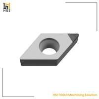 Insert Profilasi PCD Seri DCGT Presisi Tinggi Dengan Chipbreaker Terintegrasi, Alat Berlian Indexable Positif untuk Logam