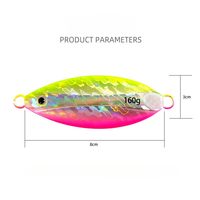 Leurre de pêche en métal ultra compact 160g 8cm, type balle, pré-monté, pour eau salée, courant fort, coulée rapide, pour pêche en haute mer, tilapia et rivière