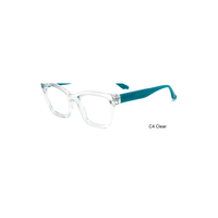 Montures de lunettes optiques carrées modernes en acétate TR, épaisses, à monture complète, unisexe, pour verres correcteurs, OEM ODM